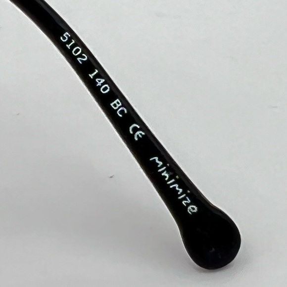 Vintage Minimize Gunmetal Oval Sunglasses Frames 5102 - Picture 5 of 6